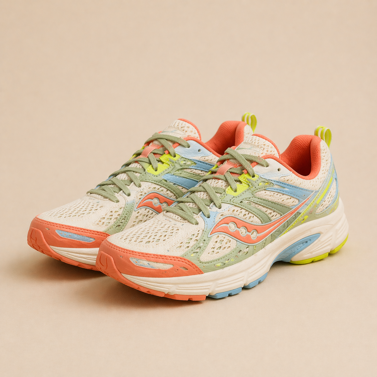 Colorful running shoes
